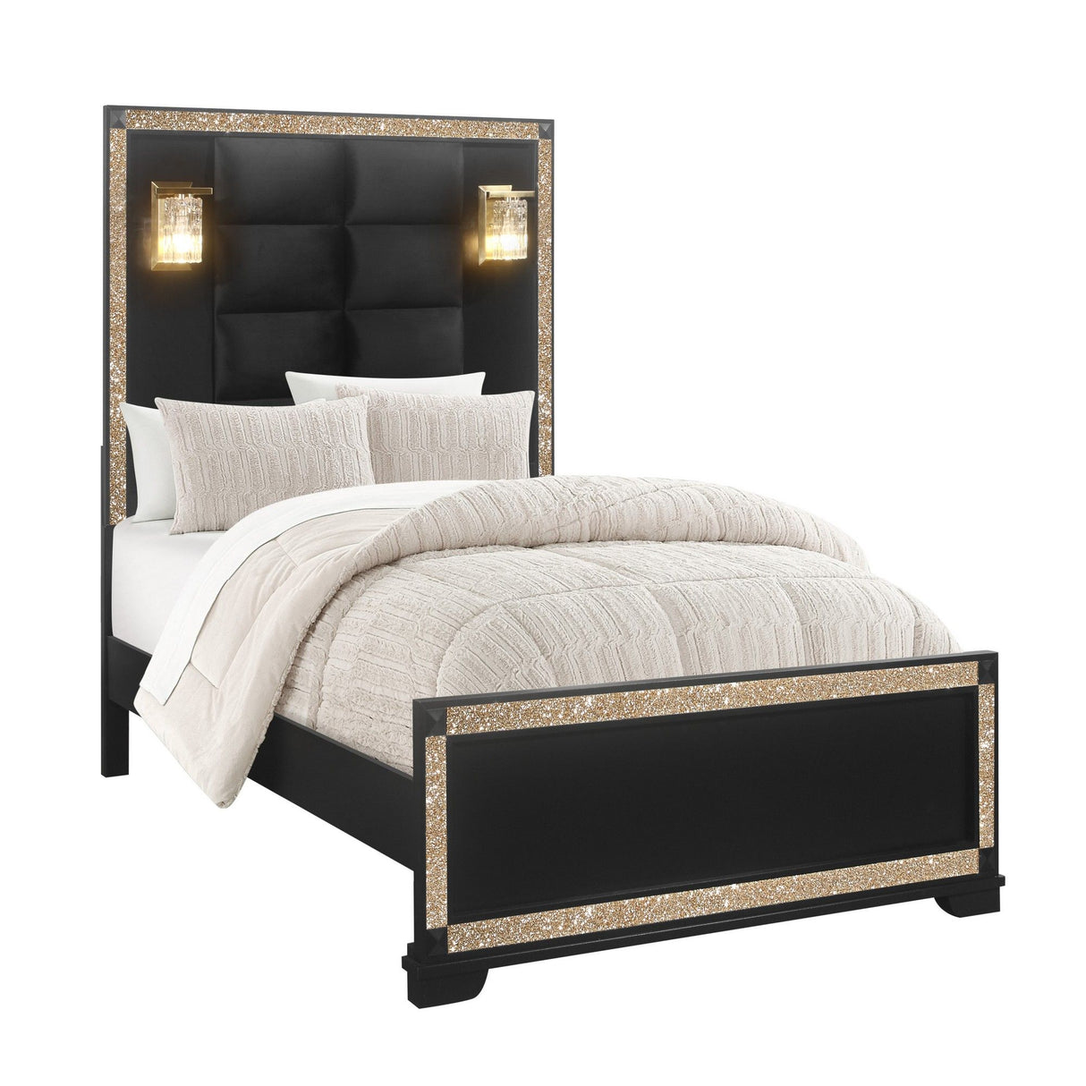 Lively - Bed With Lamps, Elegant Design