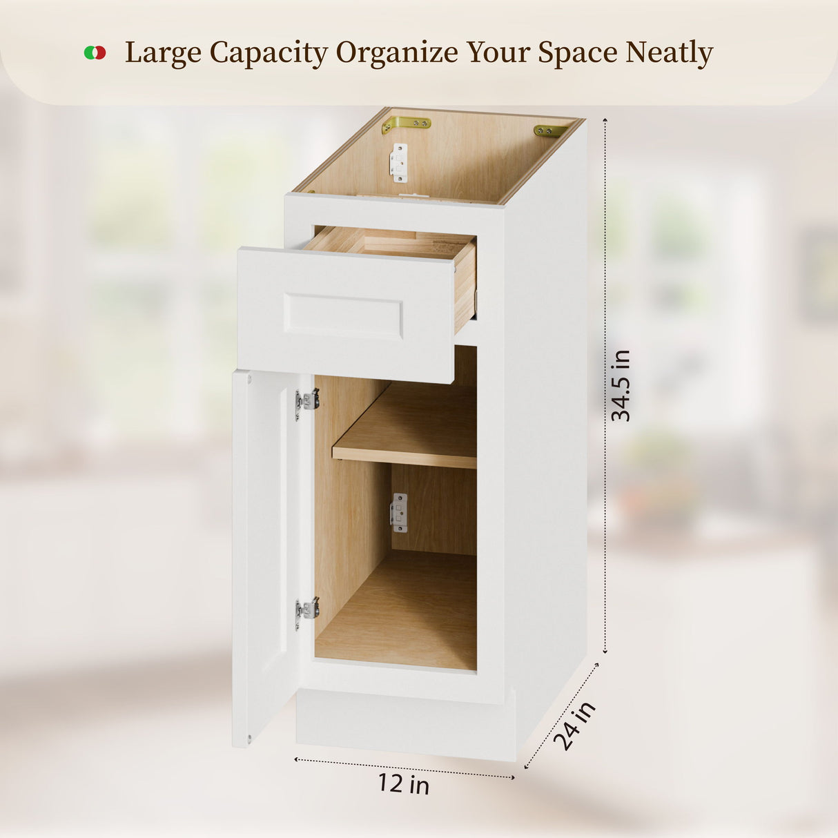 Shaker Base Cabinet With Soft-Close Door And Drawer