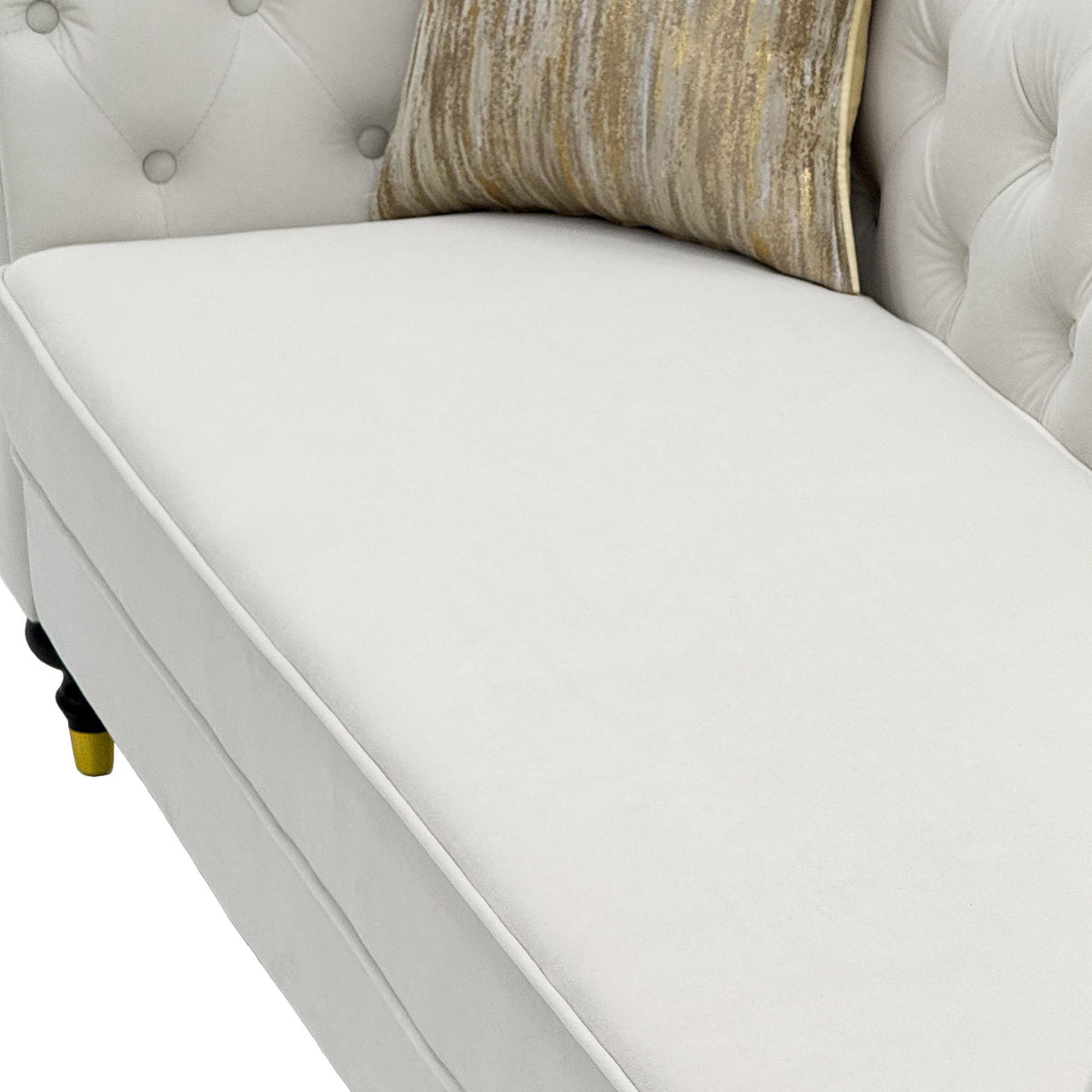 Chesterfield Sofa, 3 Seat Couch With Deep Button Tufted Back, Rolled Arms