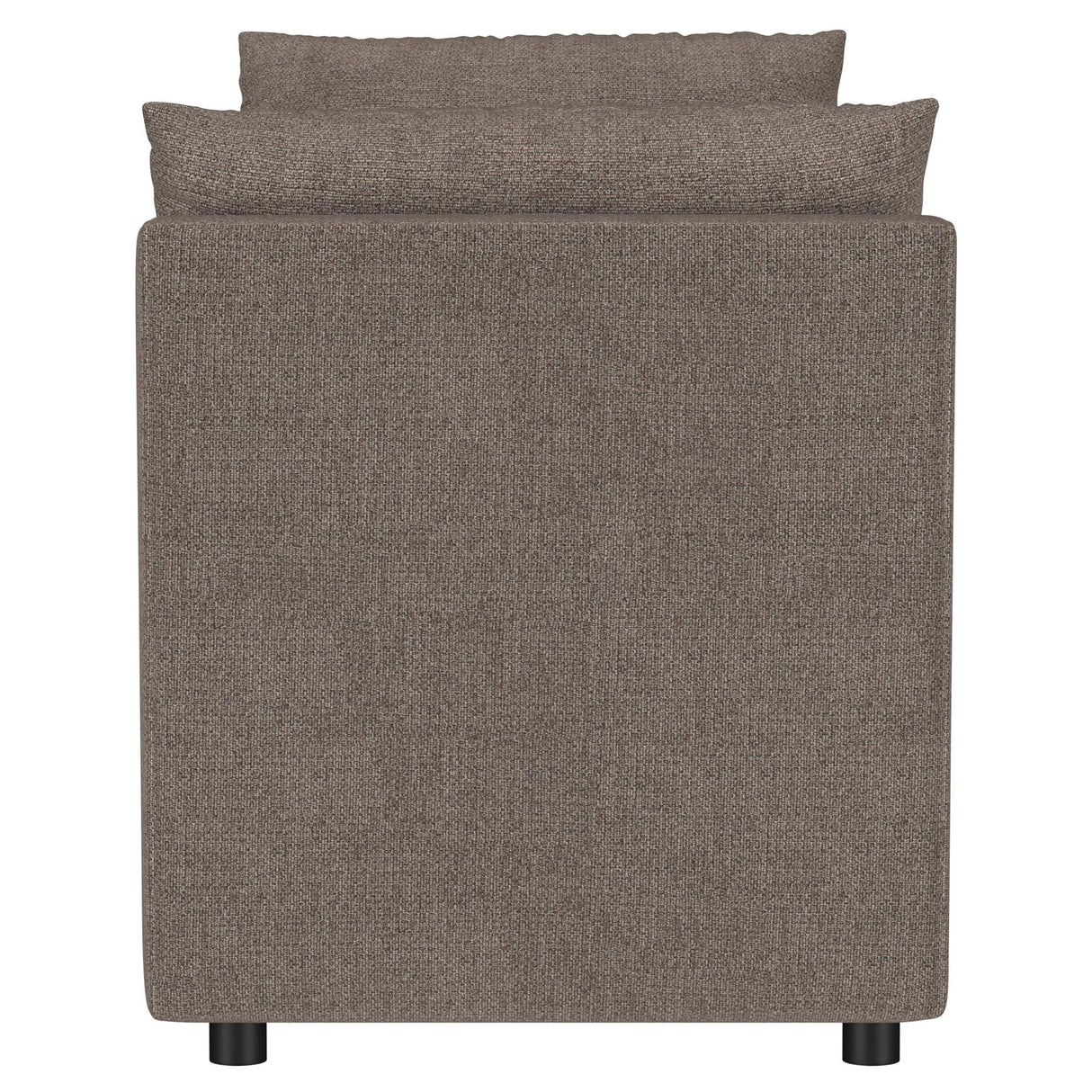 Isiah - Raised Arm Accent Bench - Brown