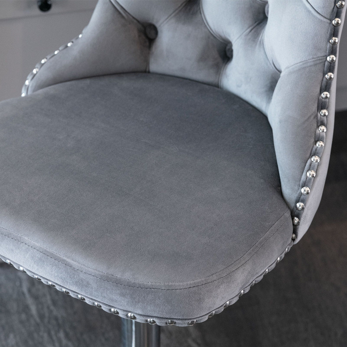 Swivel Barstools Adjusatble Seat Height From 25-33", Modern Upholstered Base Bar Stools With Backs Comfortable Tufted For Home Pub And Kitchen Island (Set of 2)