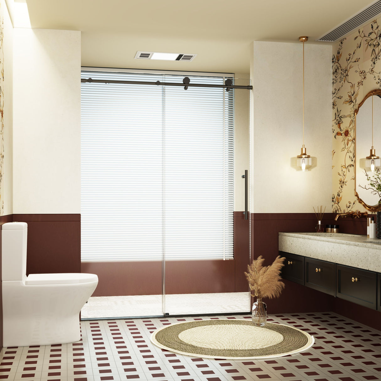 Frameless Single Sliding Soft Close Shower Doors, 5/16" Sgcc Tempered Glass