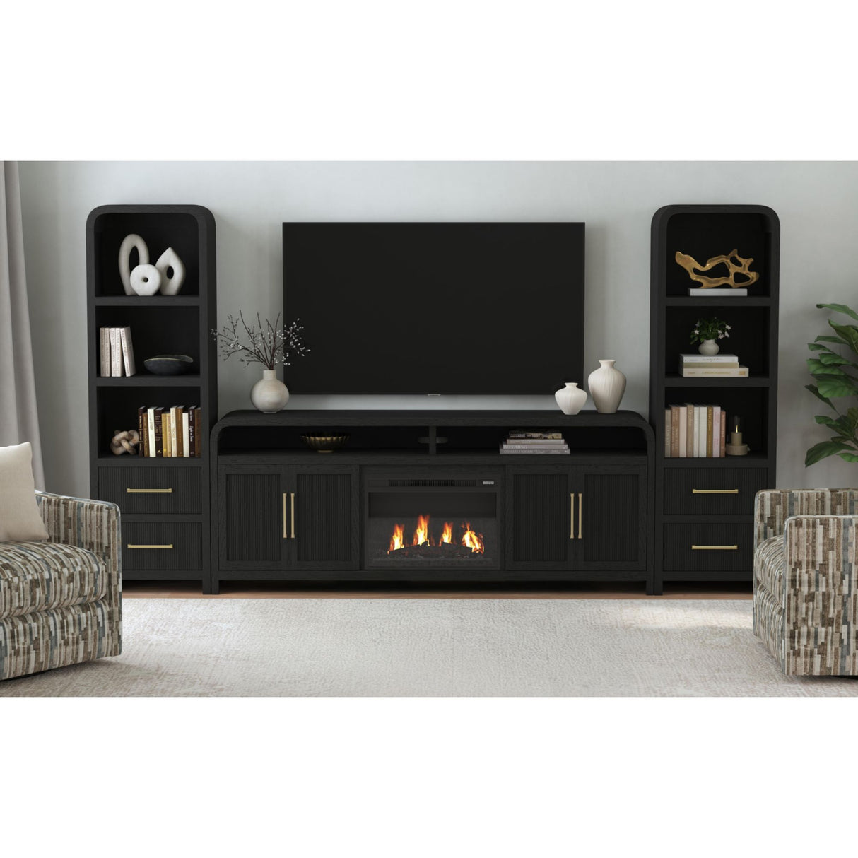 Ridgemont - 4 Piece Entertainment Unit With 82" TV Console