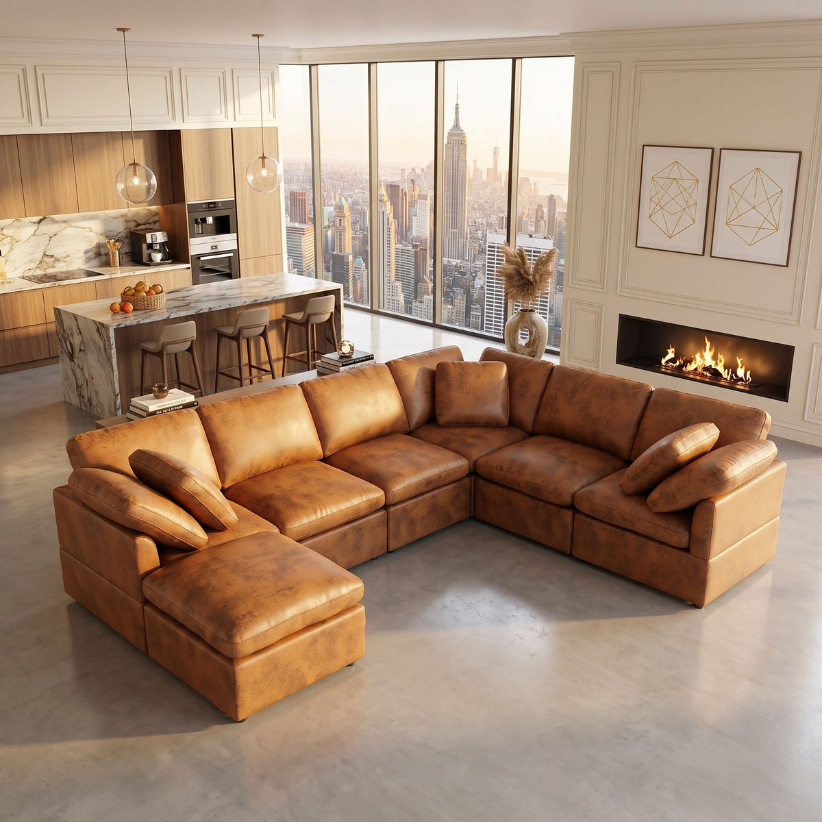 Deep Modular Cloud Sofa, Freely Configurable