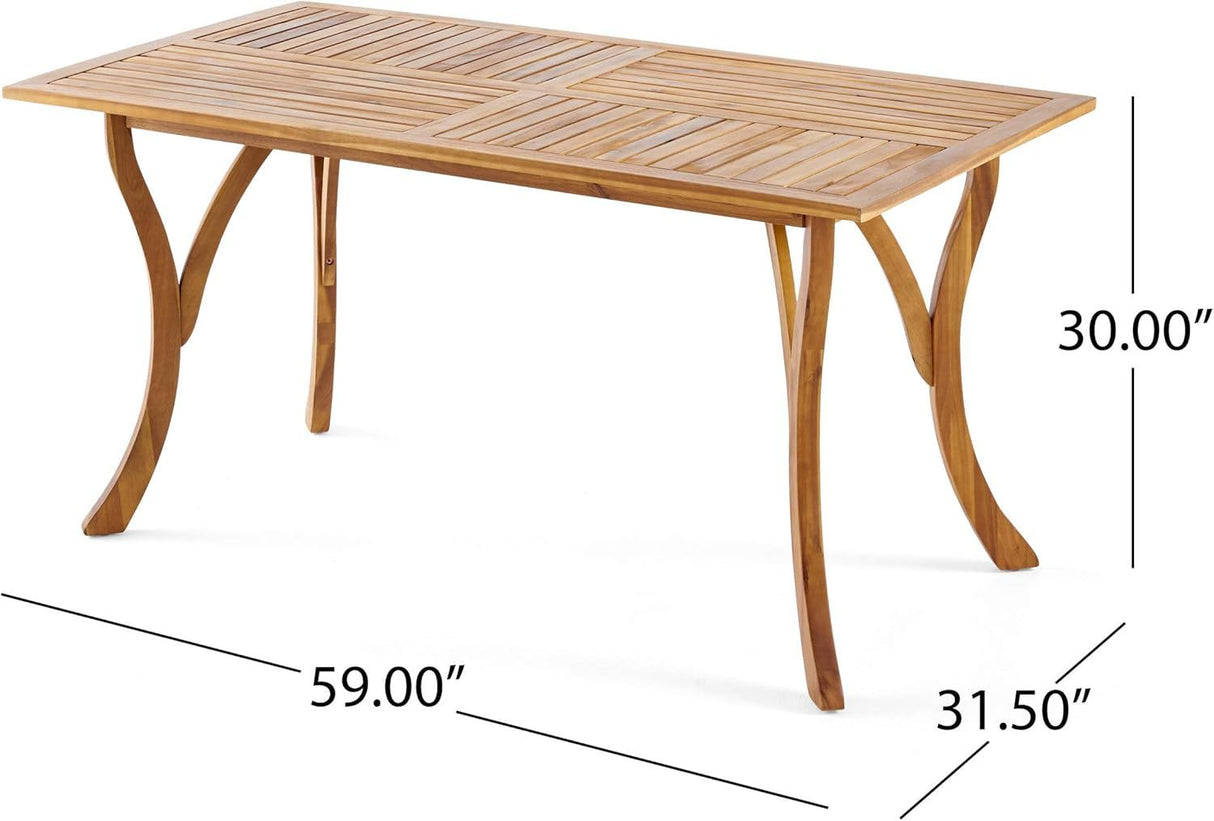 Outdoor Rustic Patio Acacia Bistro Set With Cushions