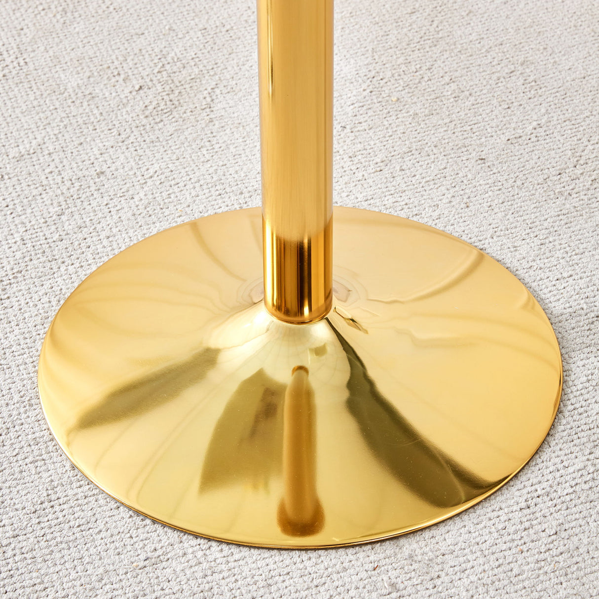 Modern Minimalist Round Dining Table With Glass Top