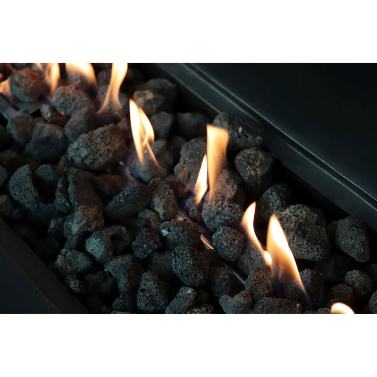 Propane Gas Outdoor Fire Pit Table Weather Resistant Cement 42x24in