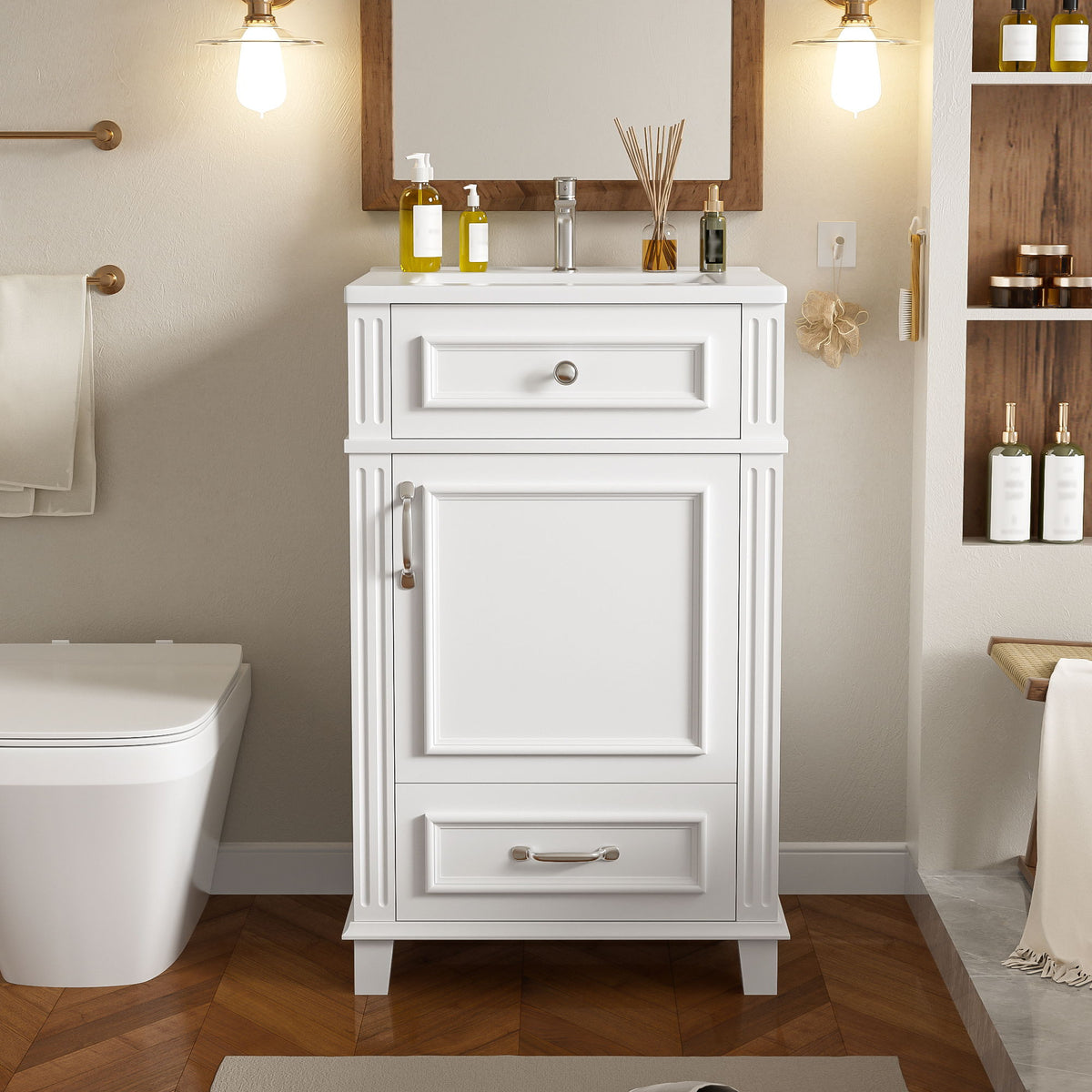 Bathroom Vanity With Sink, Drawer & Soft Closing Door