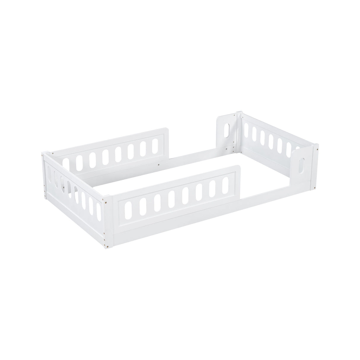 Platform Bed With Guardrail