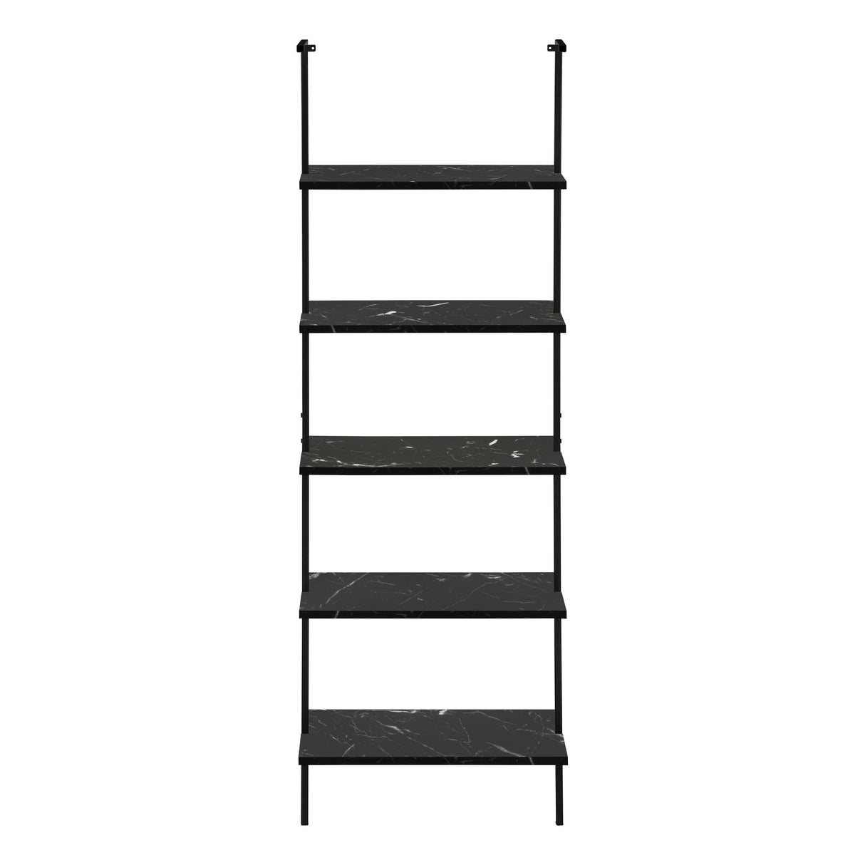 Bookshelf, Bookcase, Etagere, Ladder, 5 Tier, For Office, Marble Look Contemporary & Modern - Etageres - Alpine Outlets
