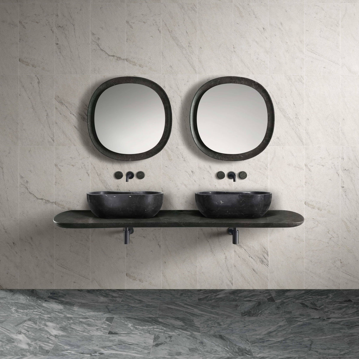 Bathroom Vessel Sink With Wavy Design