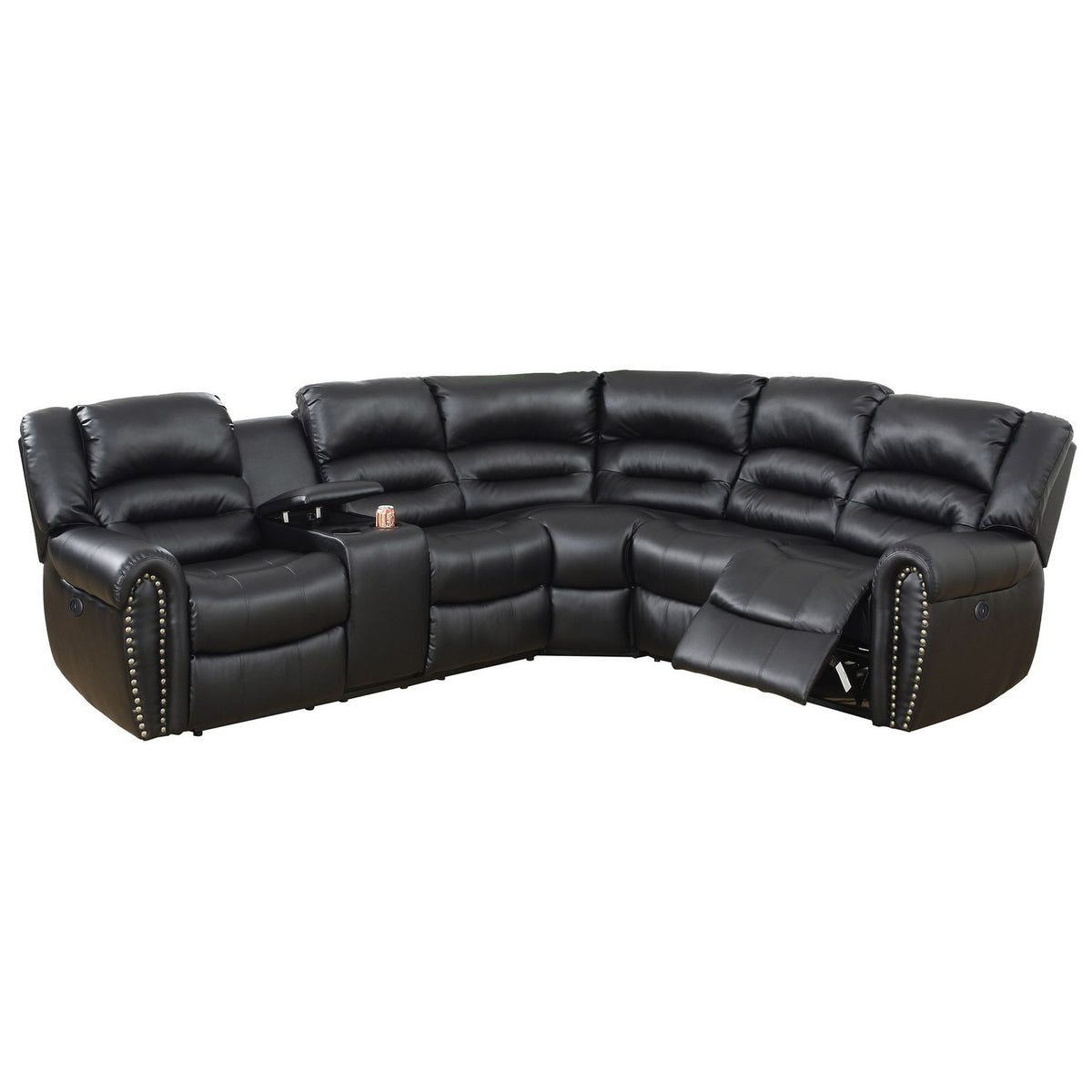 Reclining Sectional Sofa With Console