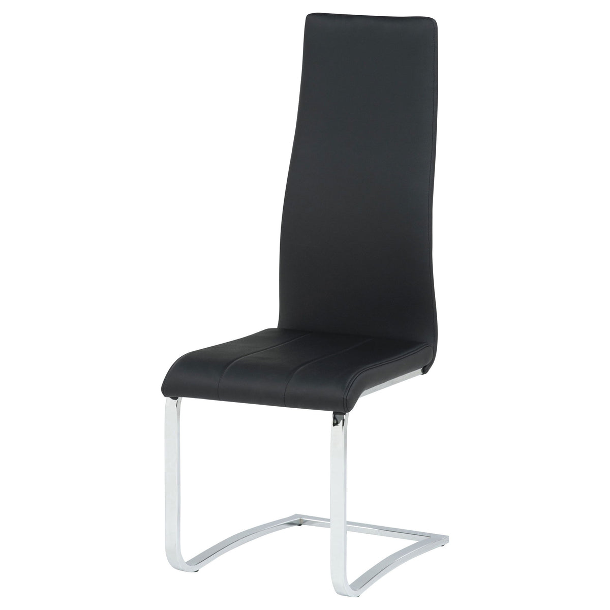 High Back Side Chairs Dining Chairs With Padded Upholstery (Set of 4) - Black