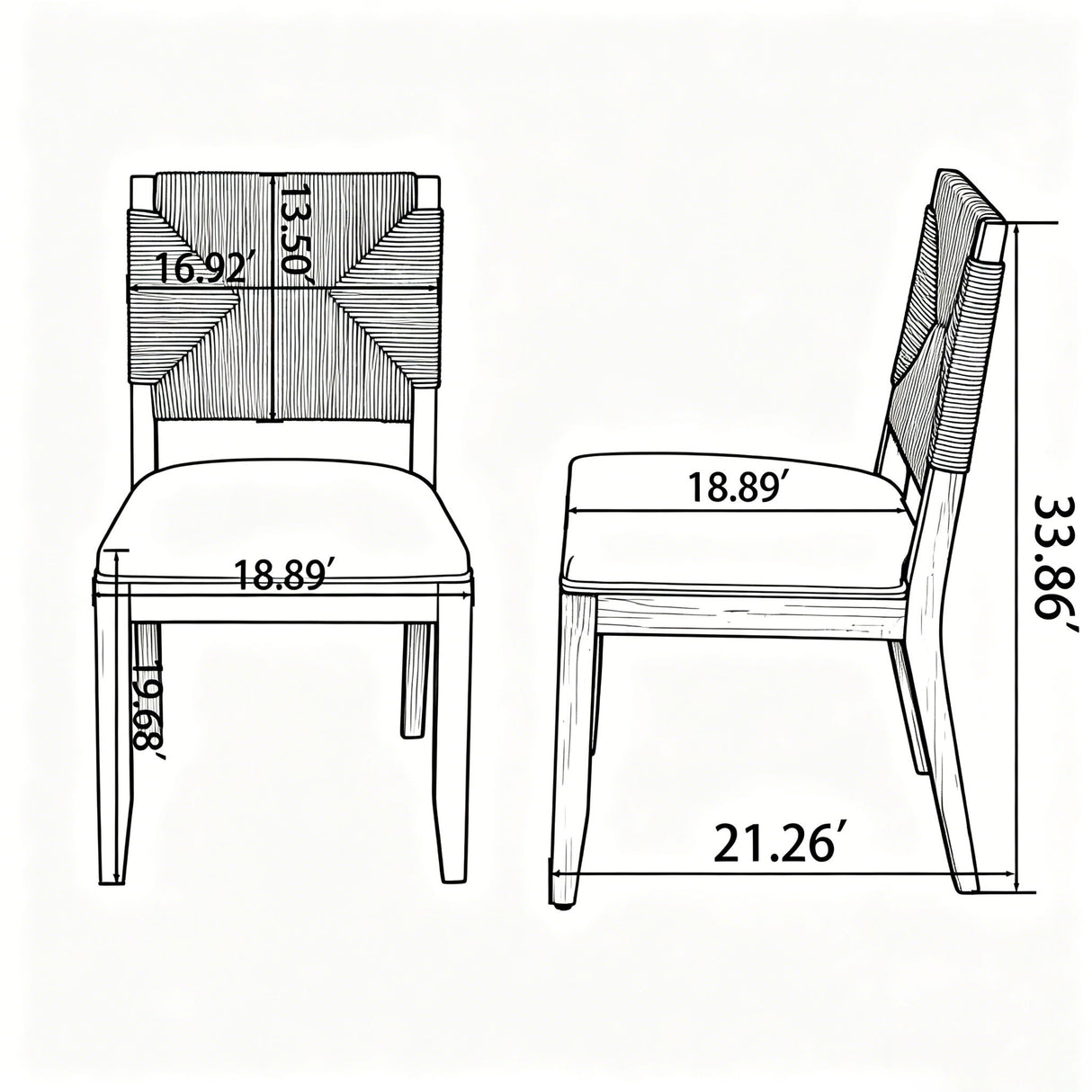 French Country Dining Chairs (Set of 2)