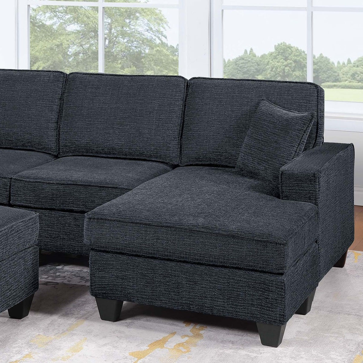 5 Piece Sectional Set With Left Arm Loveseat With USB Port