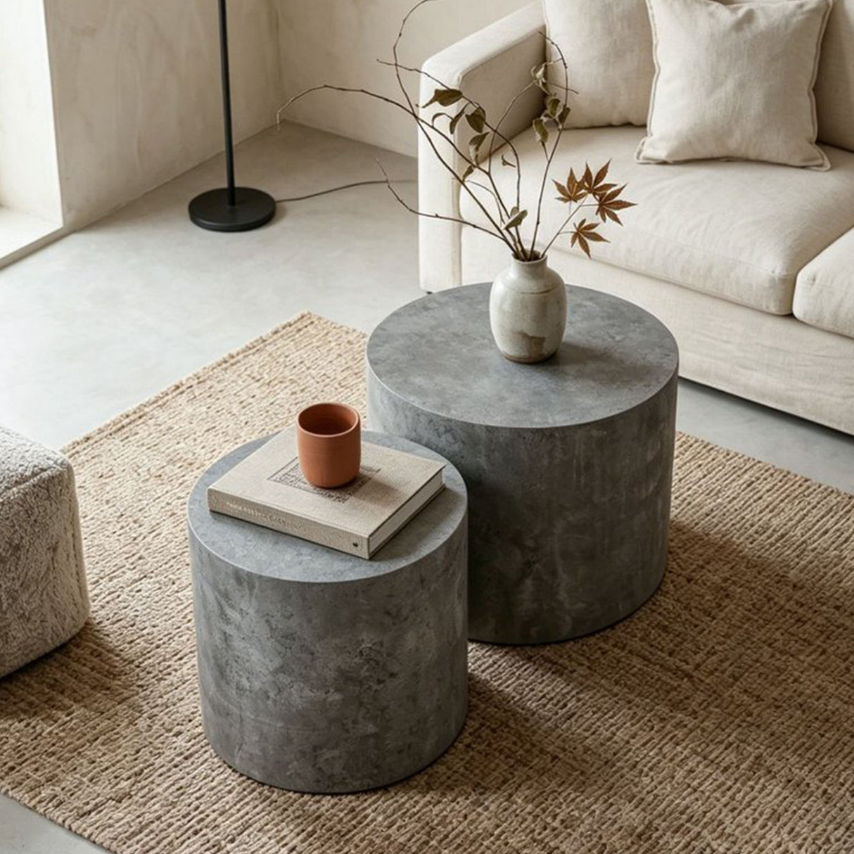 Modern Round Nesting Coffee Table (Set of 2)