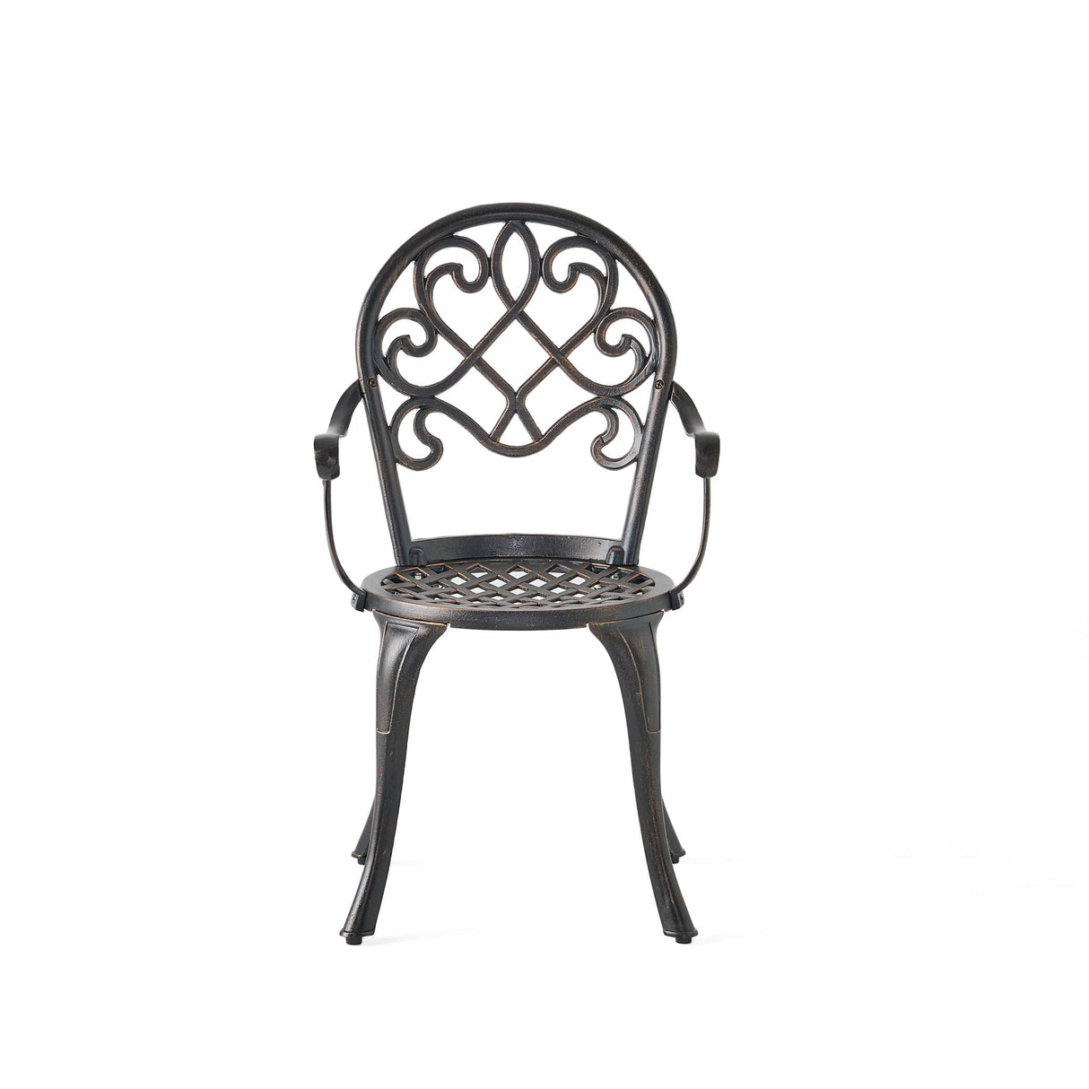 3 Piece Outdoor Aluminium Cast Bistro Set With Ice Bucket - Copper