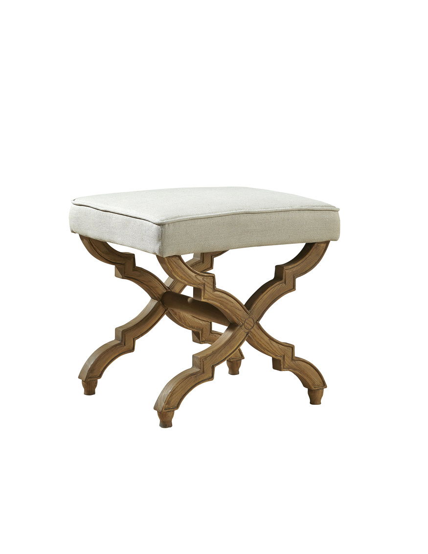 Foot Stool - Linen And Oak