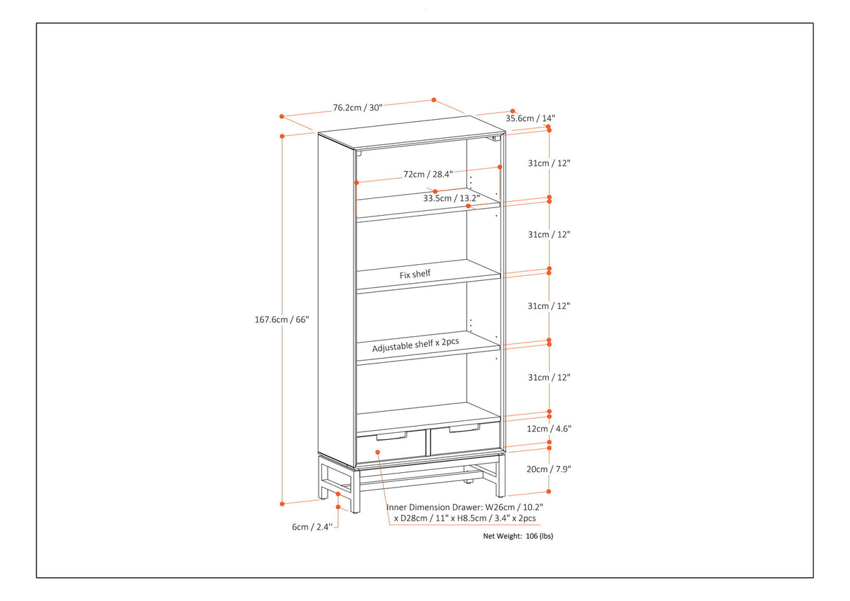 Banting - Bookcase - Walnut Brown