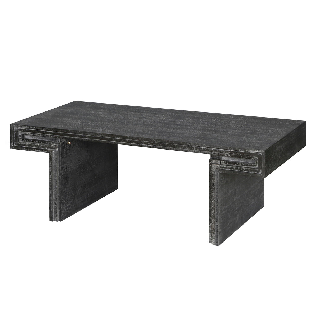American Vintage Industrial Coffee Table, Double Tier Design