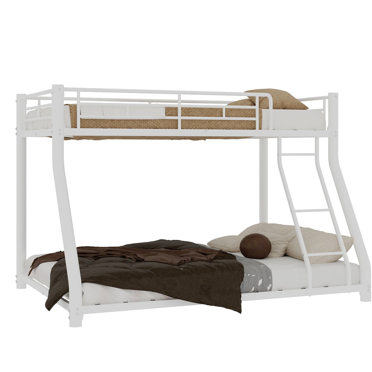 Twin Over Full Bunk Bed - White