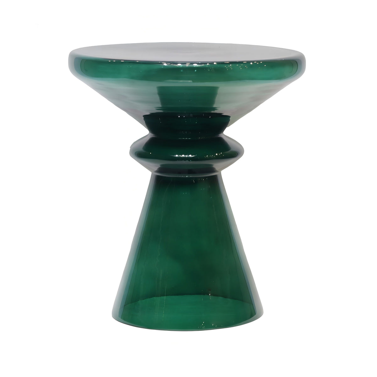 Aventura - Sculptural Blown Glass Accent Table - Green