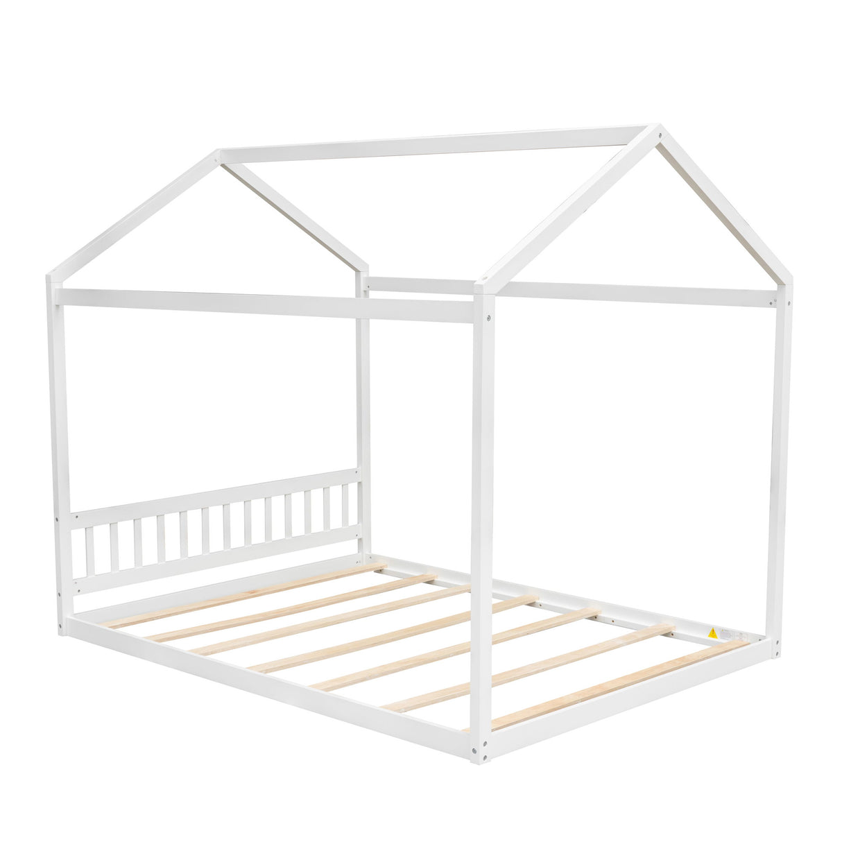 Wooden House Bed With Headboard