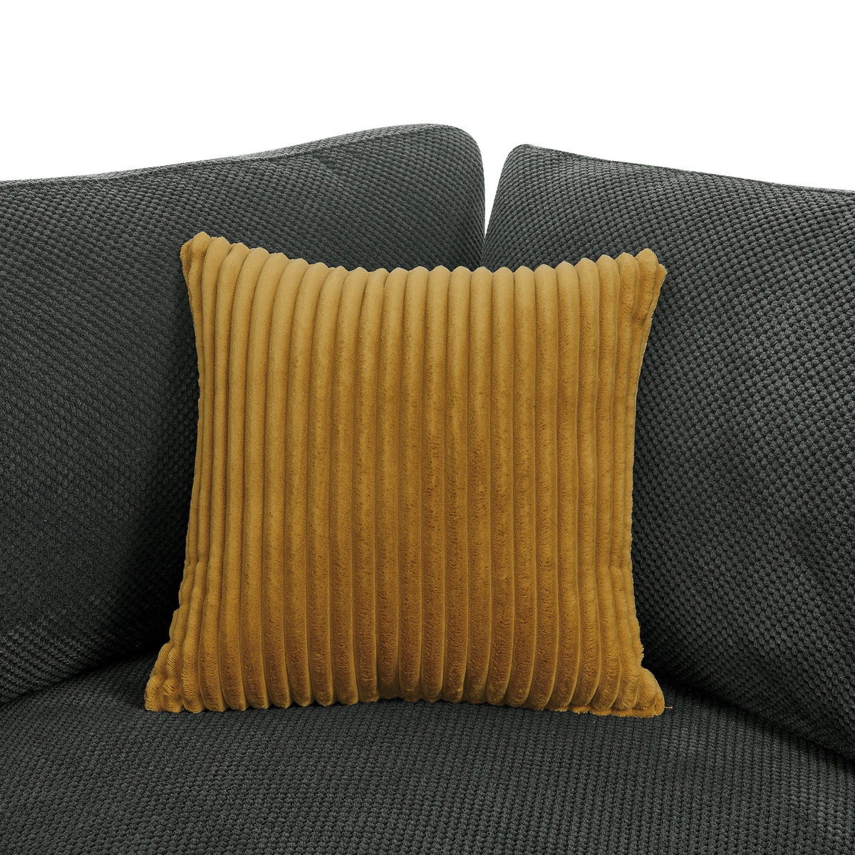 Custom Configuration Modular Sectional With Toss Pillows