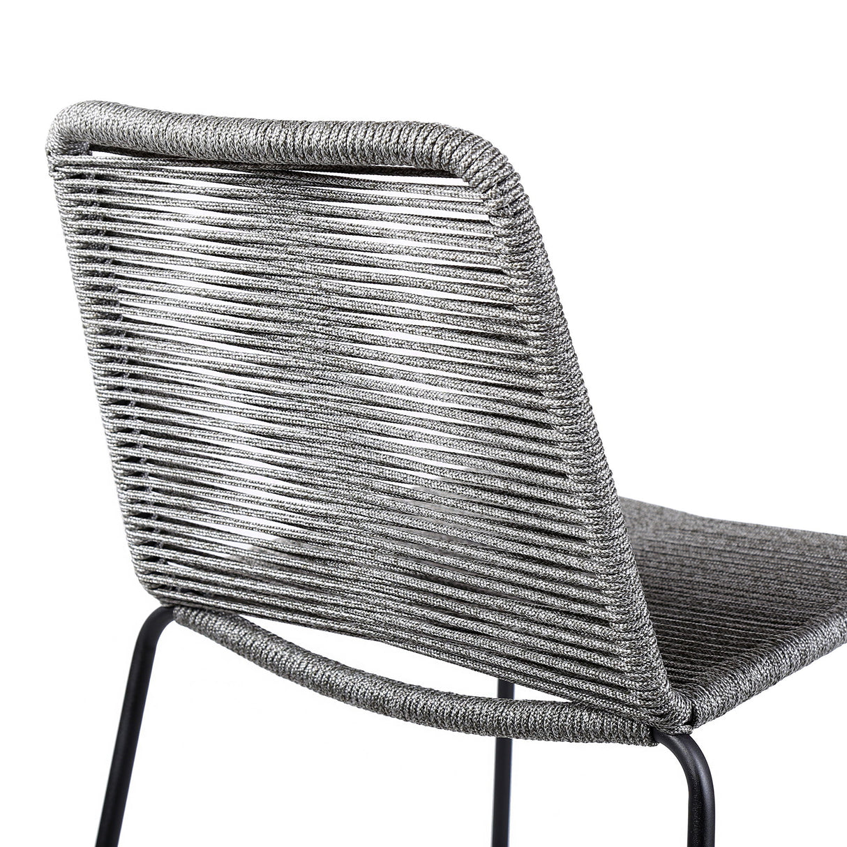 Shasta - 26" Outdoor Metal And Rope Stackable Barstool