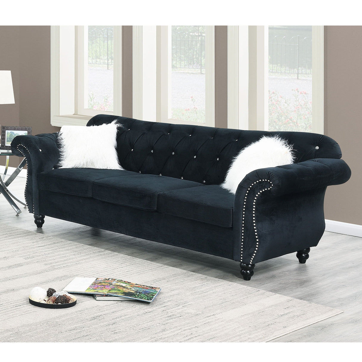 Sofa With Pillows Living Room Furniture Couch