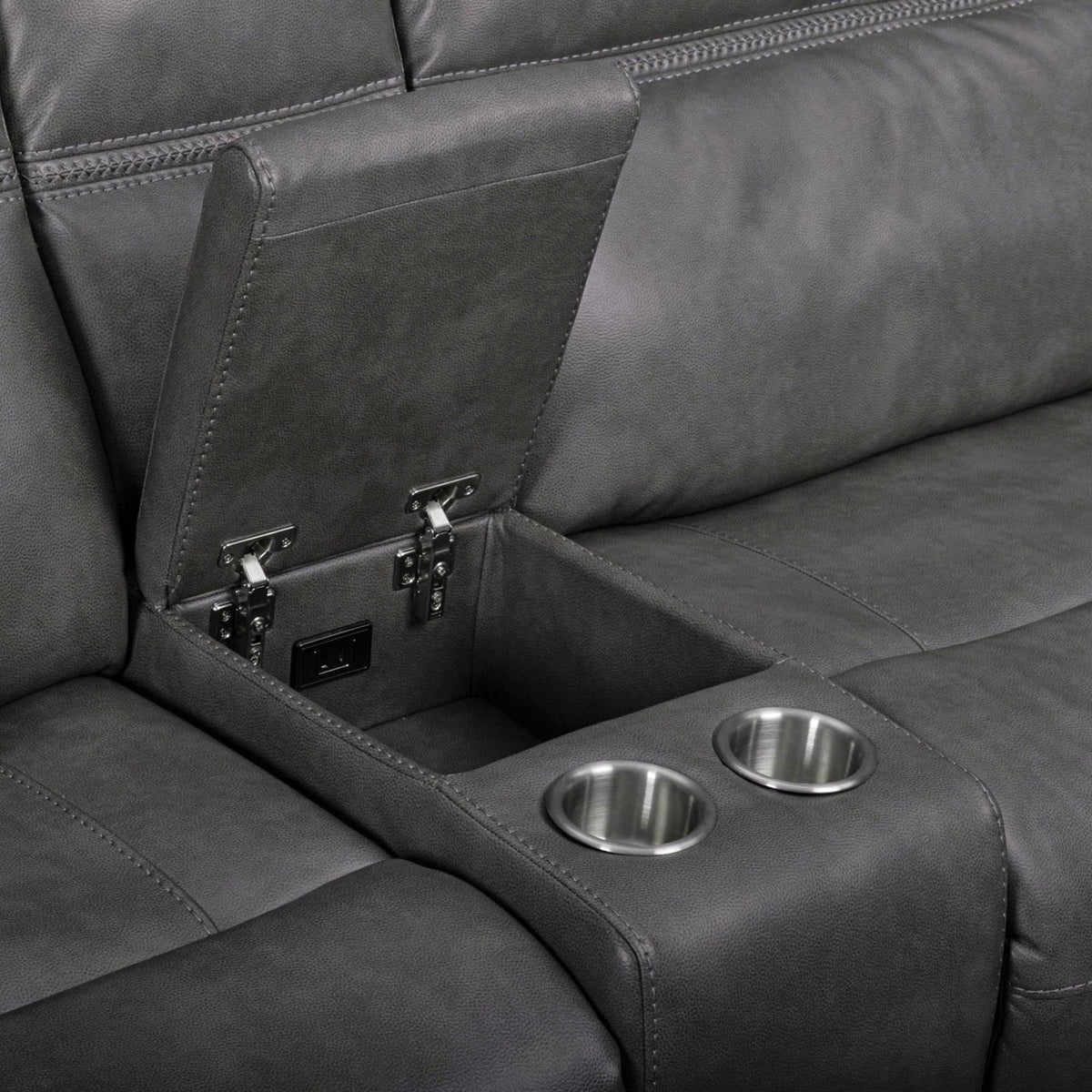 Camaro - Motion Loveseat With Console - Nugget Gray