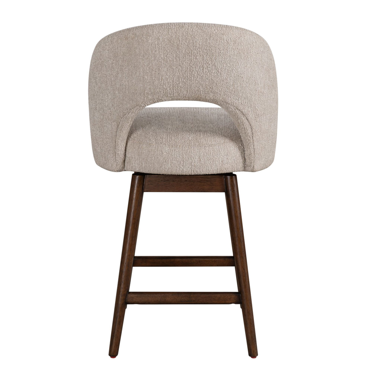 Adrian - 26" Counter Height Swivel Barstool - Ancient Stone / Brown