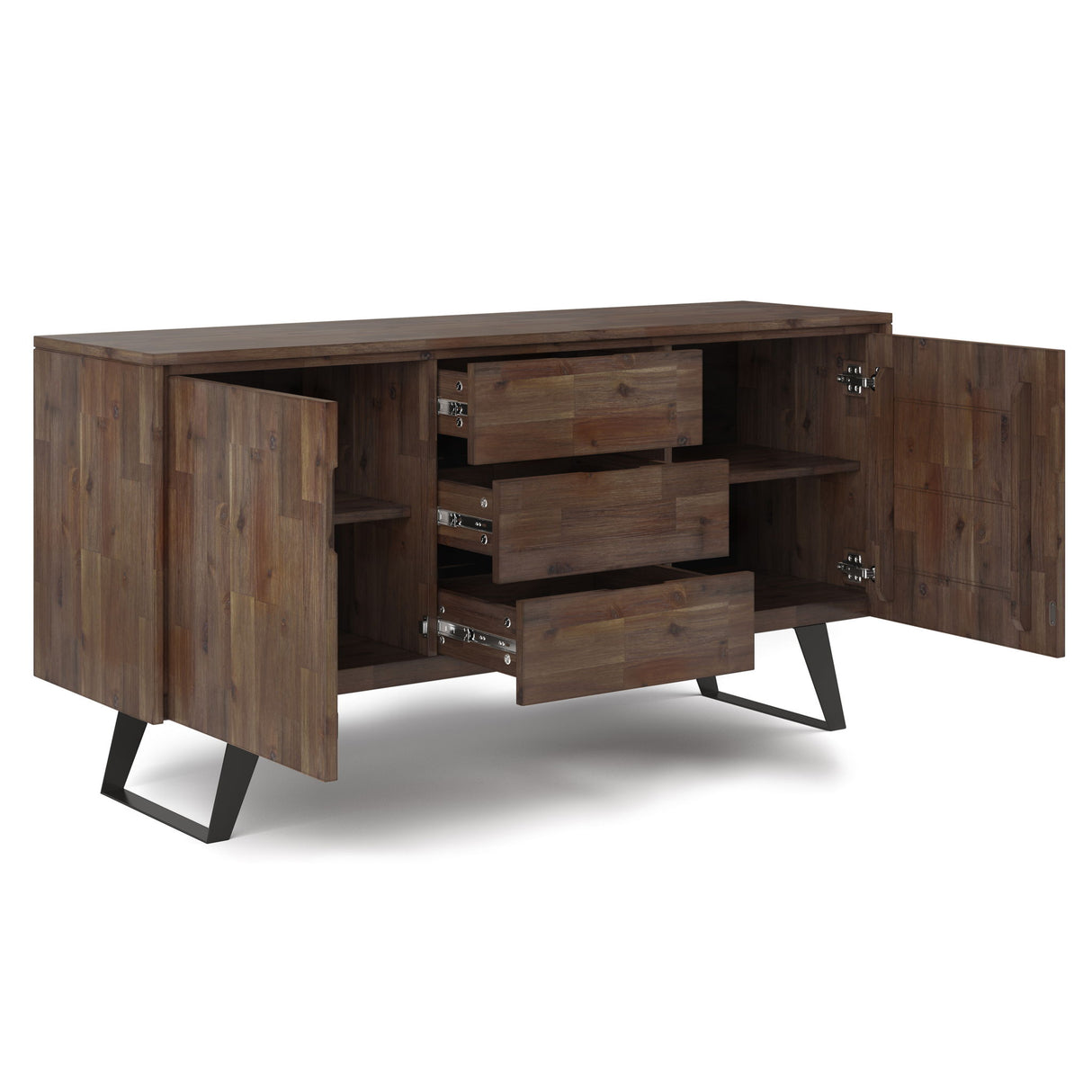 Sideboard Buffet Dining Cabinet Industrial Wood Storage 60x30in