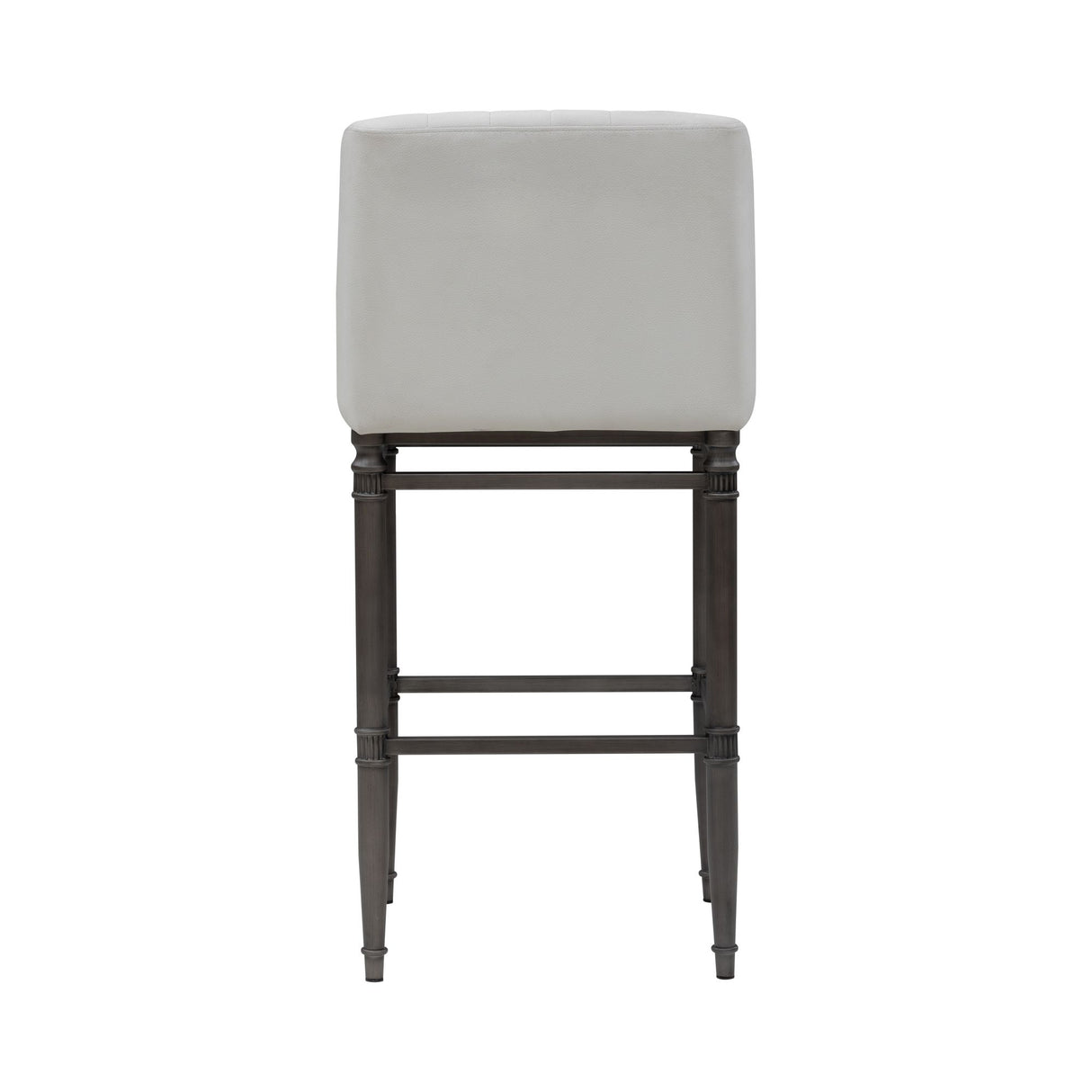 Marvin - Steel Frame Faux Leather Upholstered Bar Height Barstool