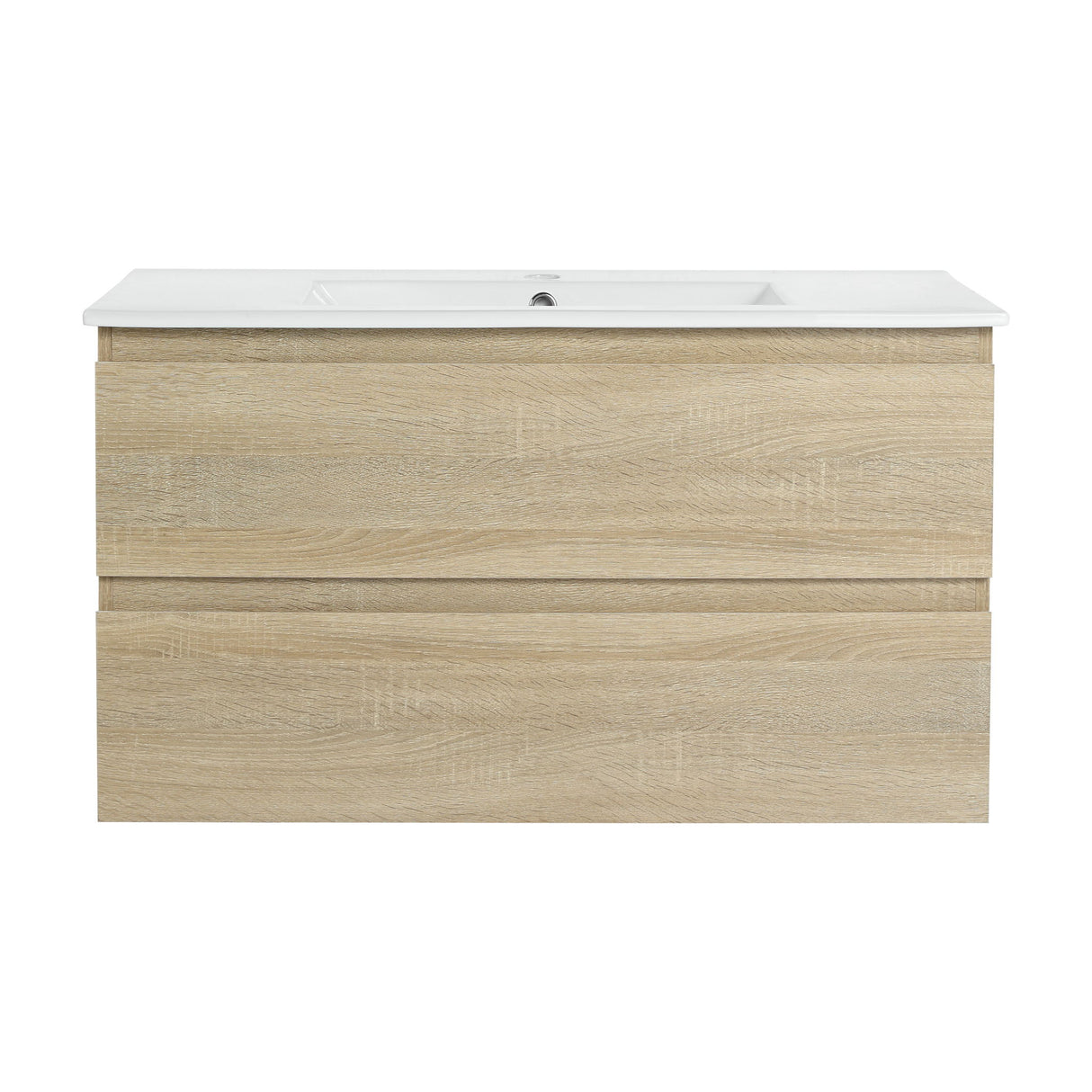 Wall Mounted Bathroom Vanity & Sink, 2 Soft Close Drawers