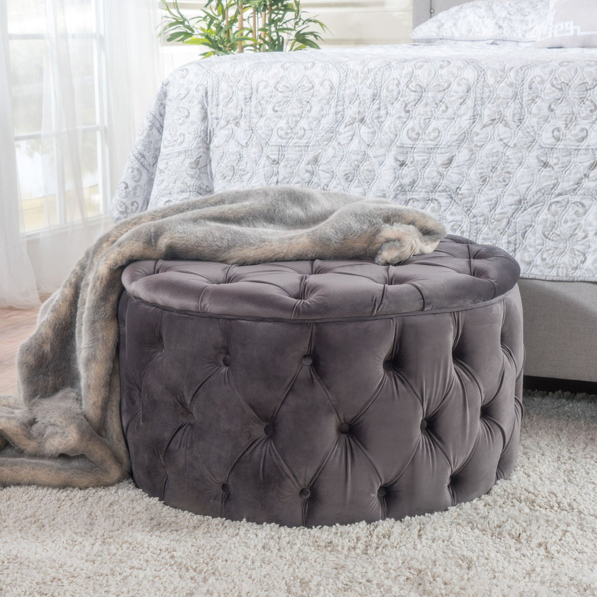 Modern Glam Ottoman