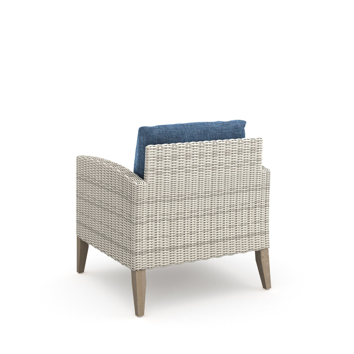 Carezza - 5 Piece Set (Sofa & 2 Club Chairs & 2 Stools) - Dark Blue