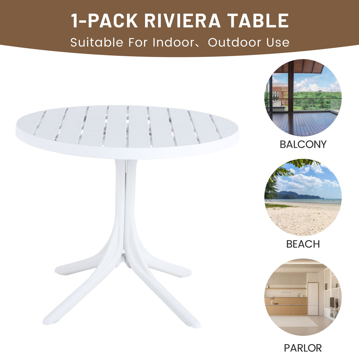 Round Table - White