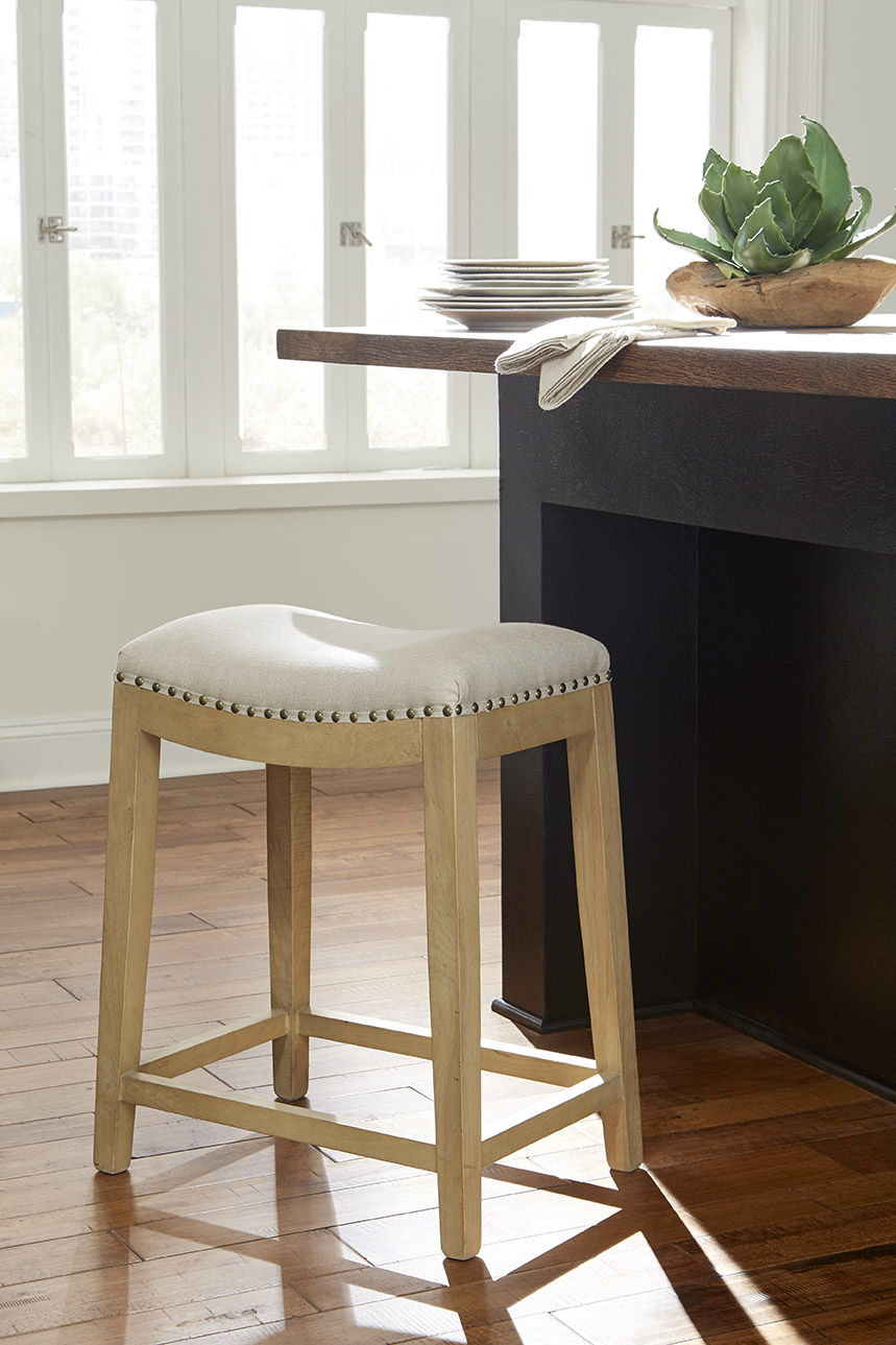 Linen - Counter Stool - Light Brown