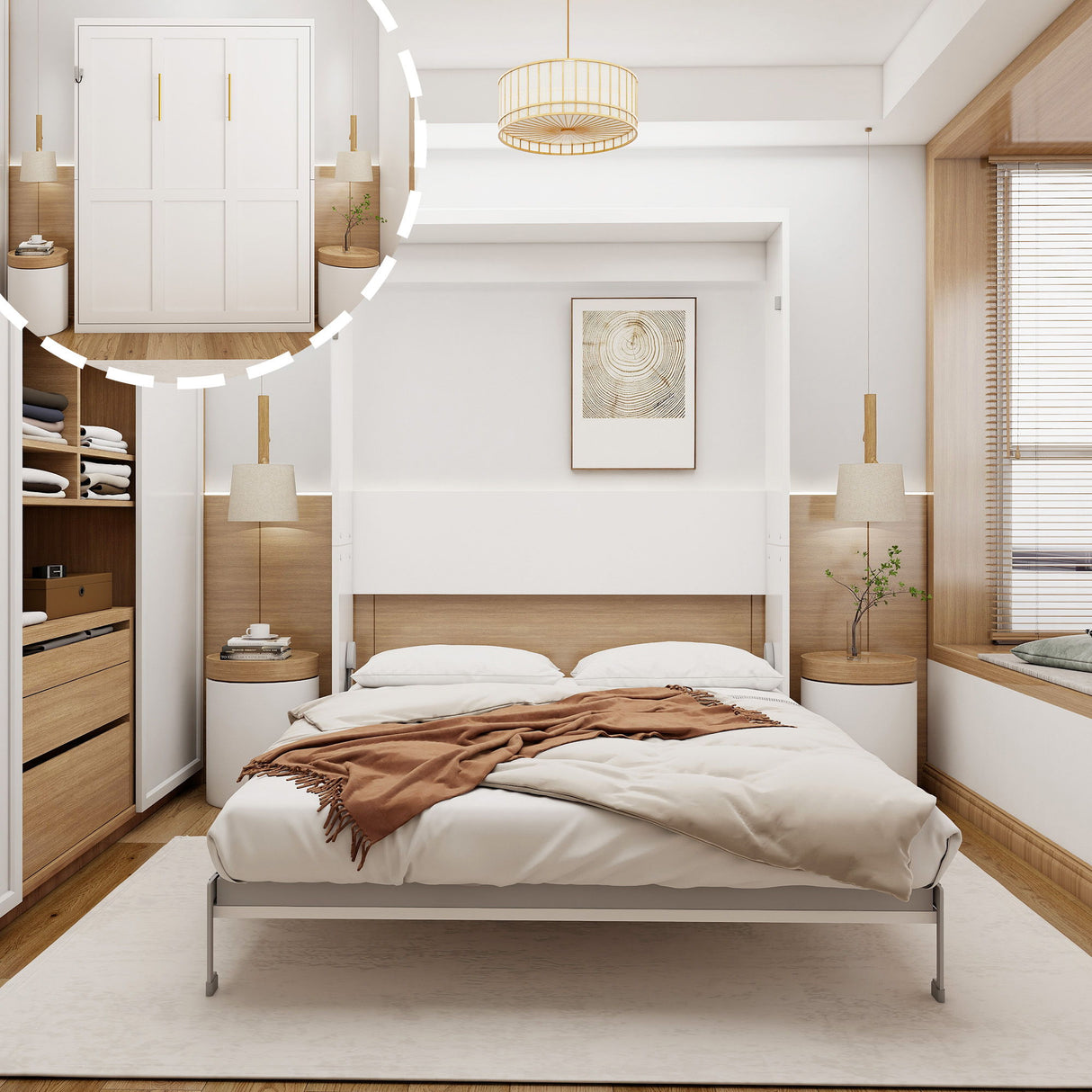 Multifunctional Vertical Murphy Wall Bed