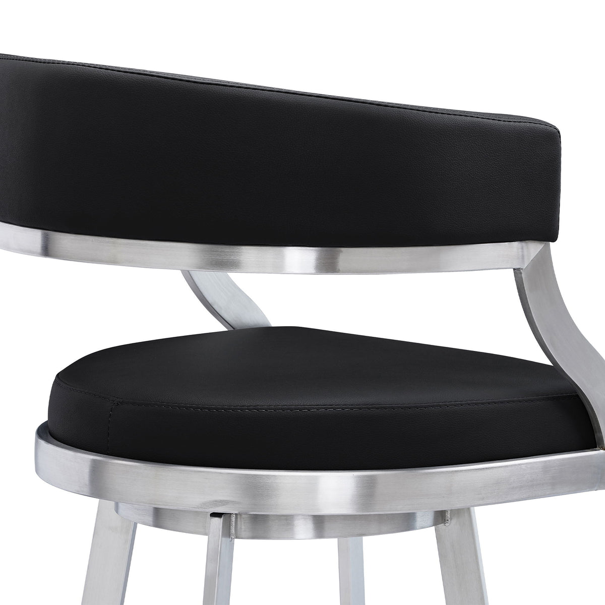 Saturn - Counter Height Bar Stool - Brushed Stainless Steel