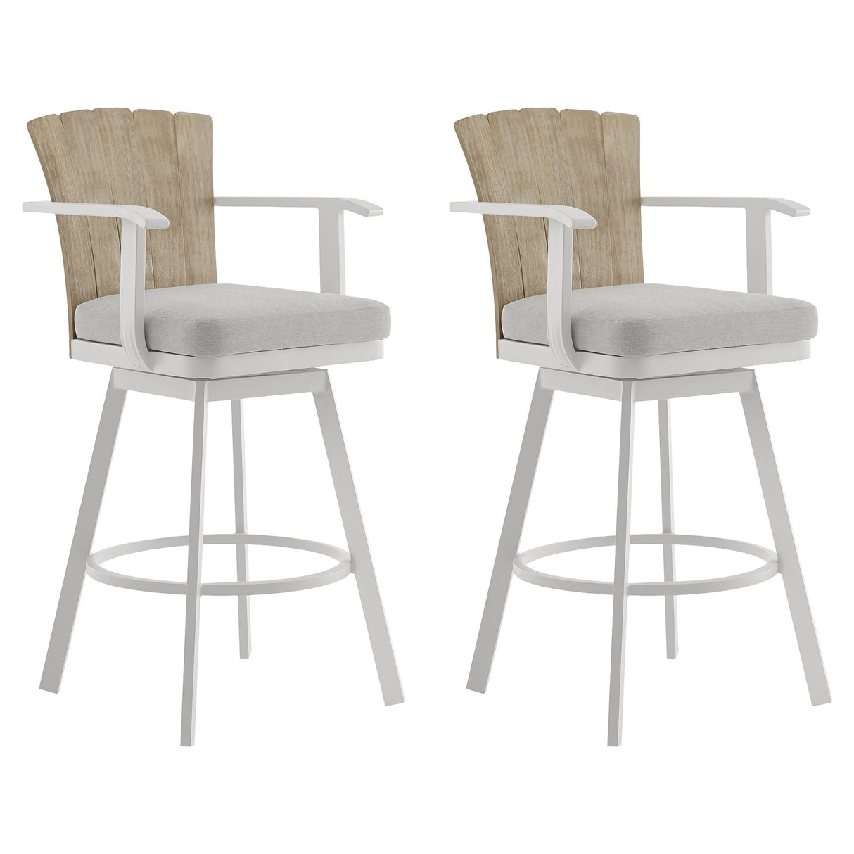 Hazel - Outdoor Patio Swivel Counter Stool Set