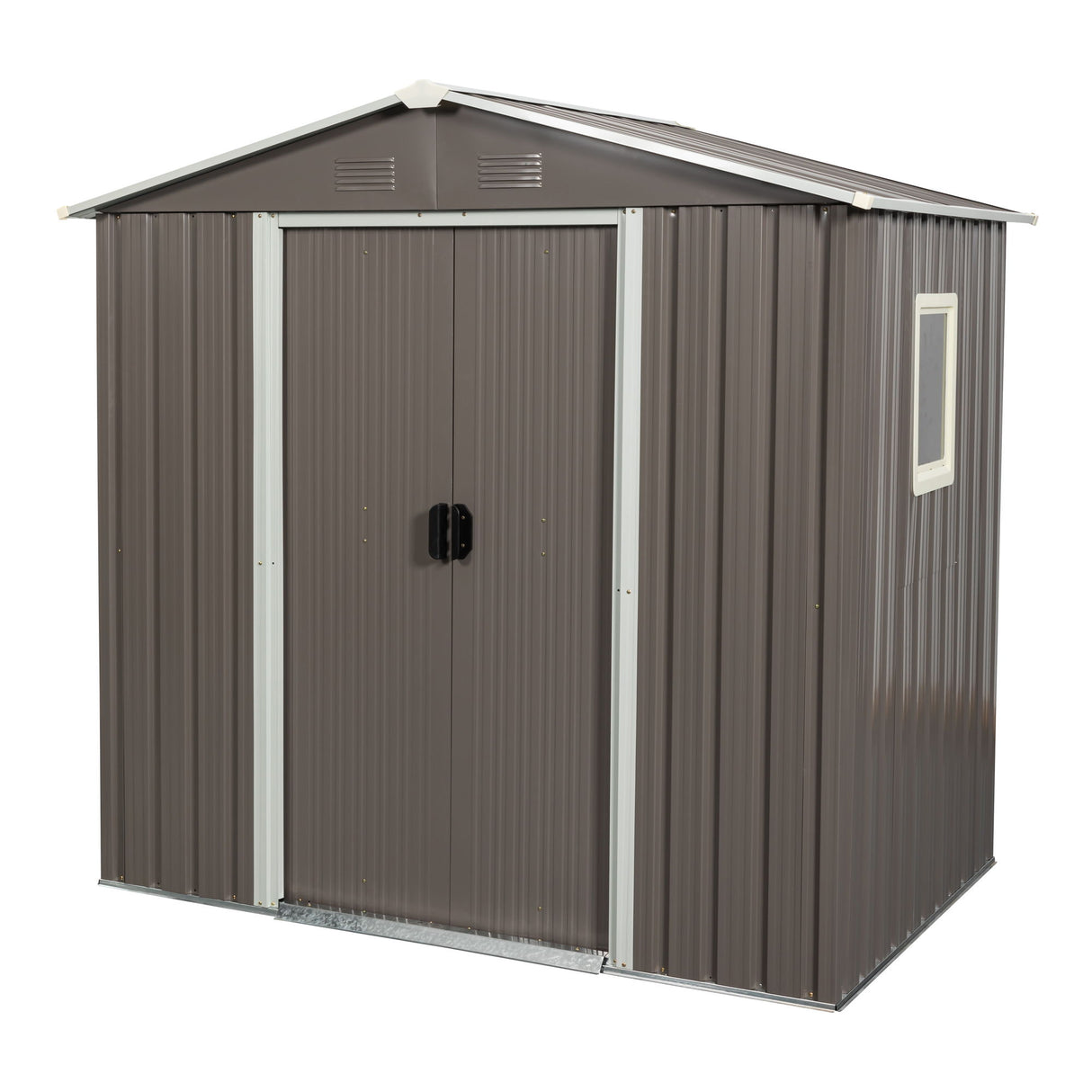 Outdoor Metal Storage Shed Garden Building Heavy Duty 6x4ft Steel