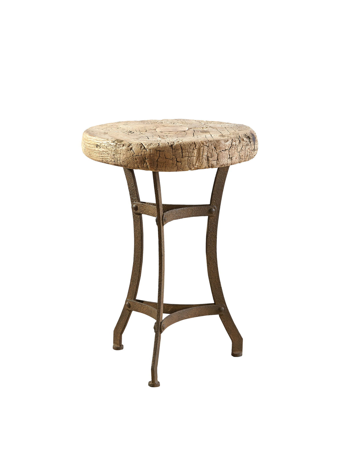 Reclaimed Tripod Table - Light Brown