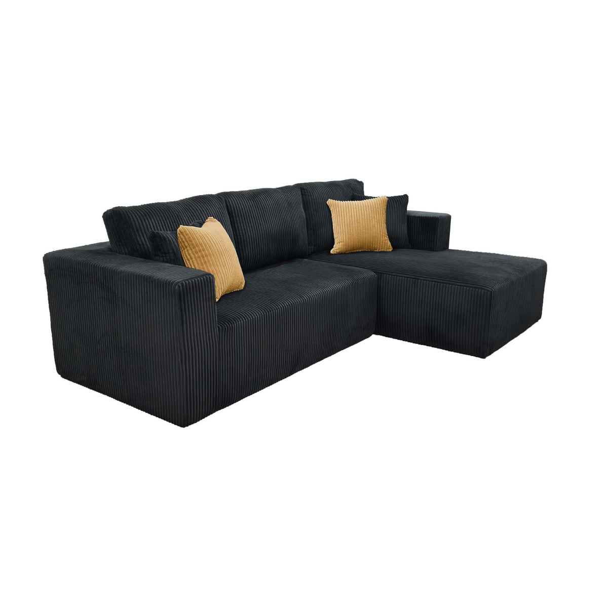 L - Shape Full Compressed Upholstered Sectional