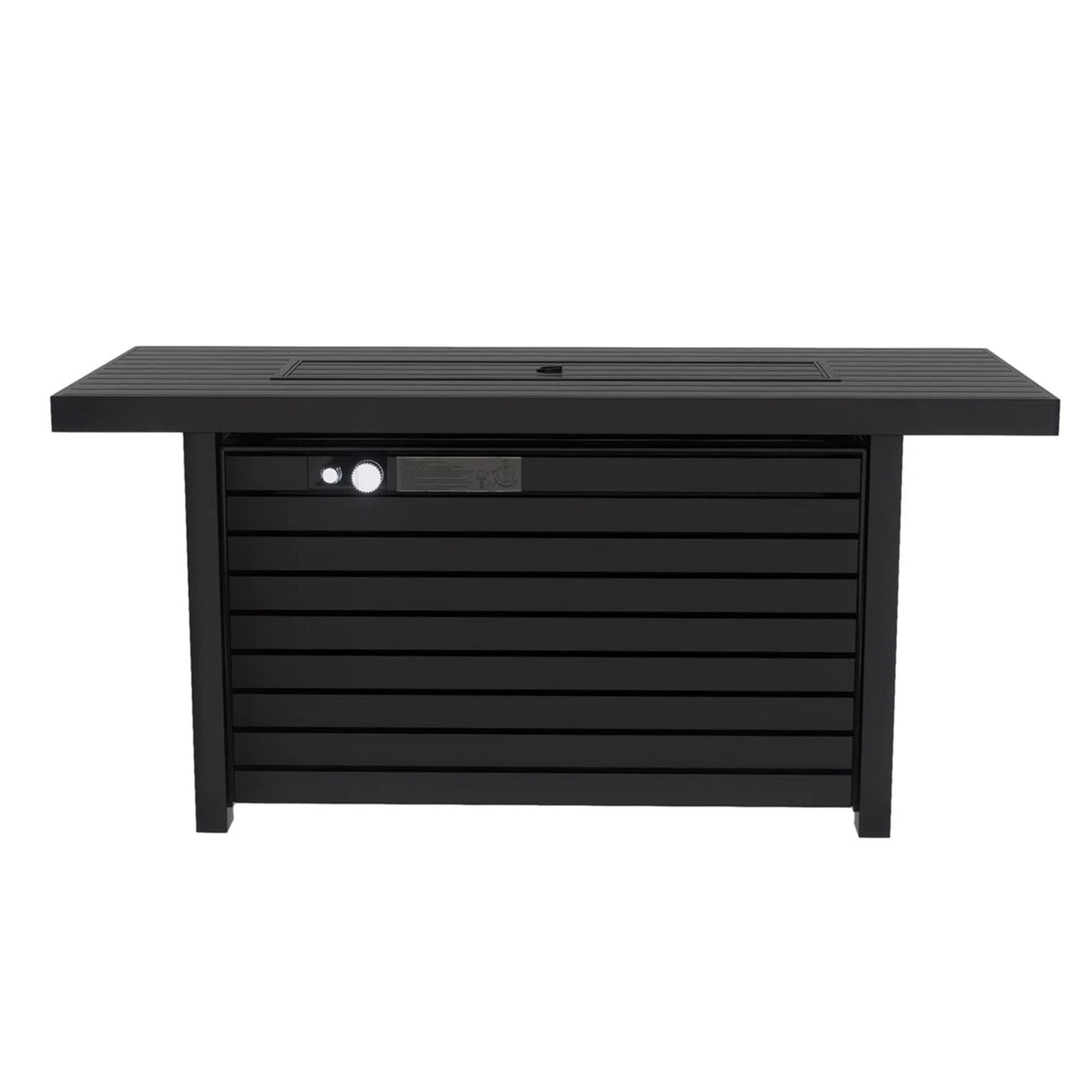 Outdoor Fire Pit Table & Lid - Black