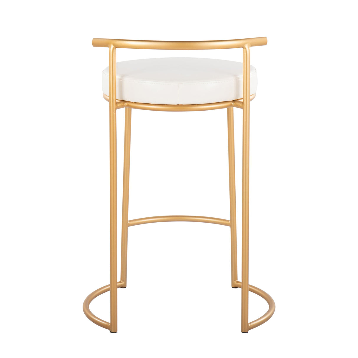 Fuji - Round Contemporary Fixed Height Counter Stool (Set of 2)