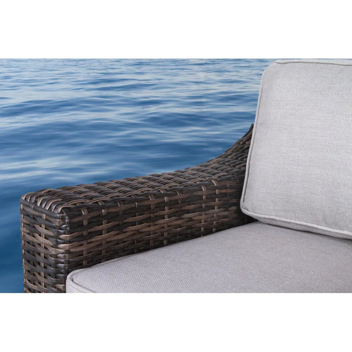 Outdoor 4 Person Garden Seating Set, Resin Wicker, Weather Resistant - Brown Mix