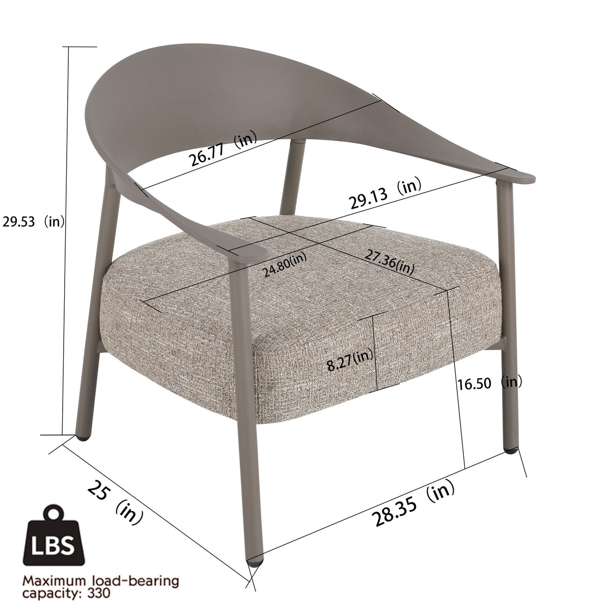 Furniture Set With Seat Cushions, Sturdy And Durable