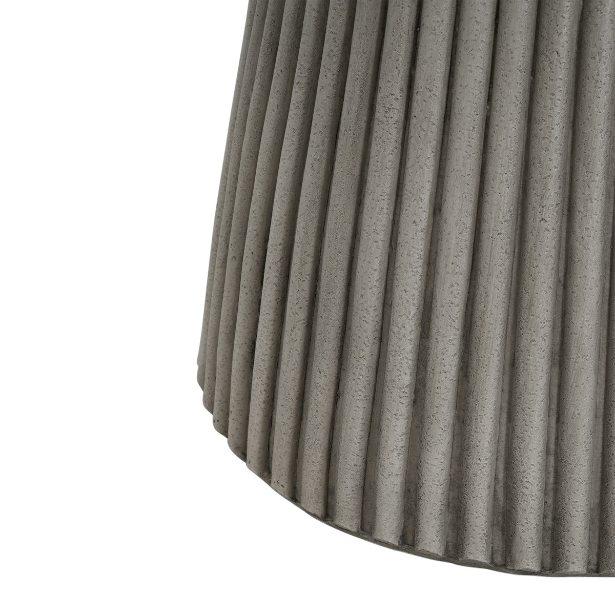 Modern Outdoor Lightweight Concrete Side Table With Hourglass Design - Light Gray